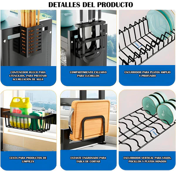 🛍️ ¡OFERTA EXCLUSIVA🛍️Escurridor de platos Loza Lavaplatos